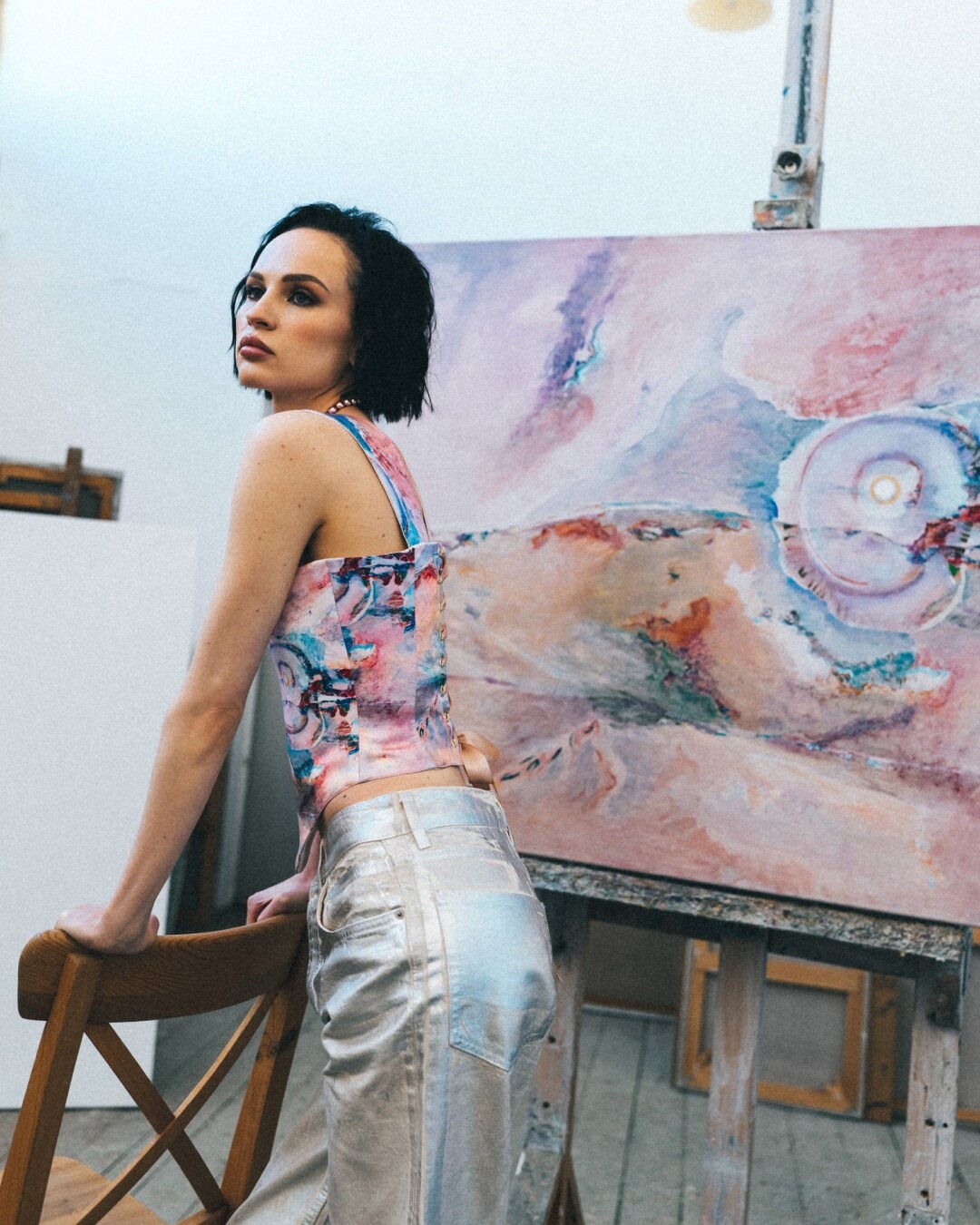 Корсет с работой Расиха Ахметвалиева «Утро. Восход»