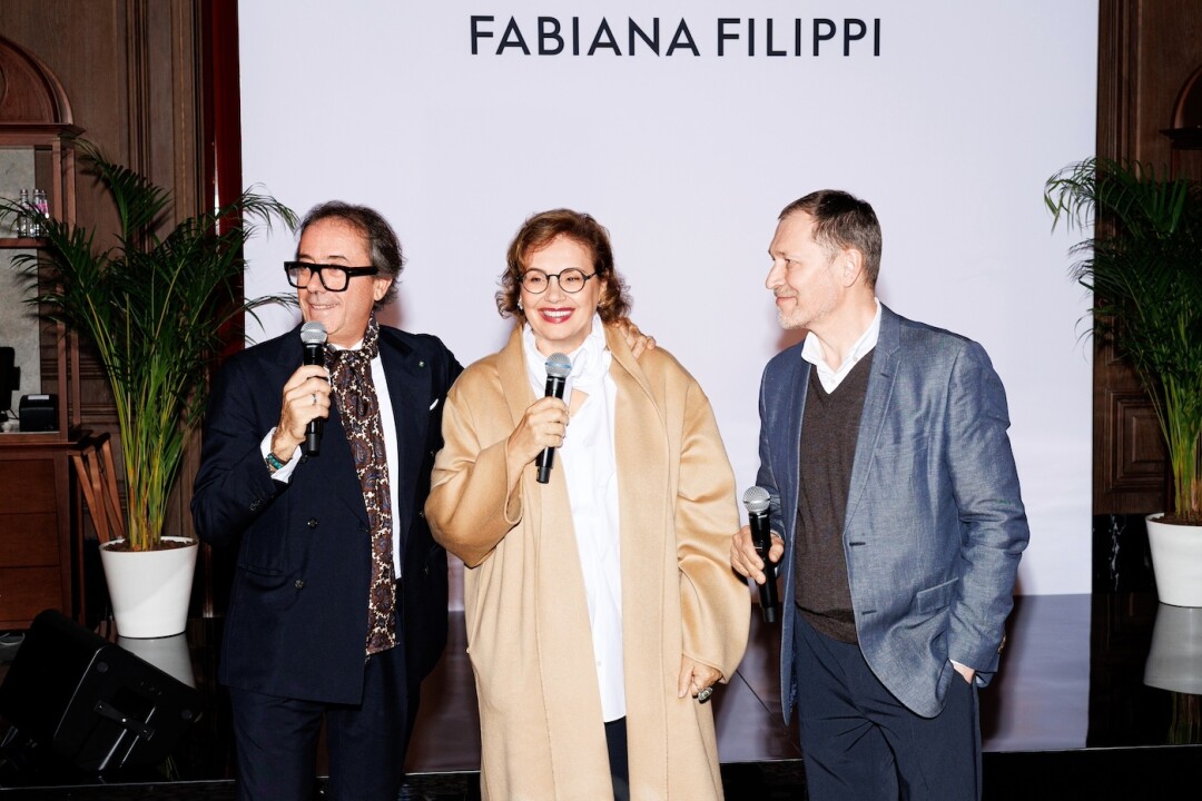 Марио Филиппи, Виктория Саава и Сергей Степанов – он и его команда представляет мономарку Fabiana Filippi в Москве с 2012 года