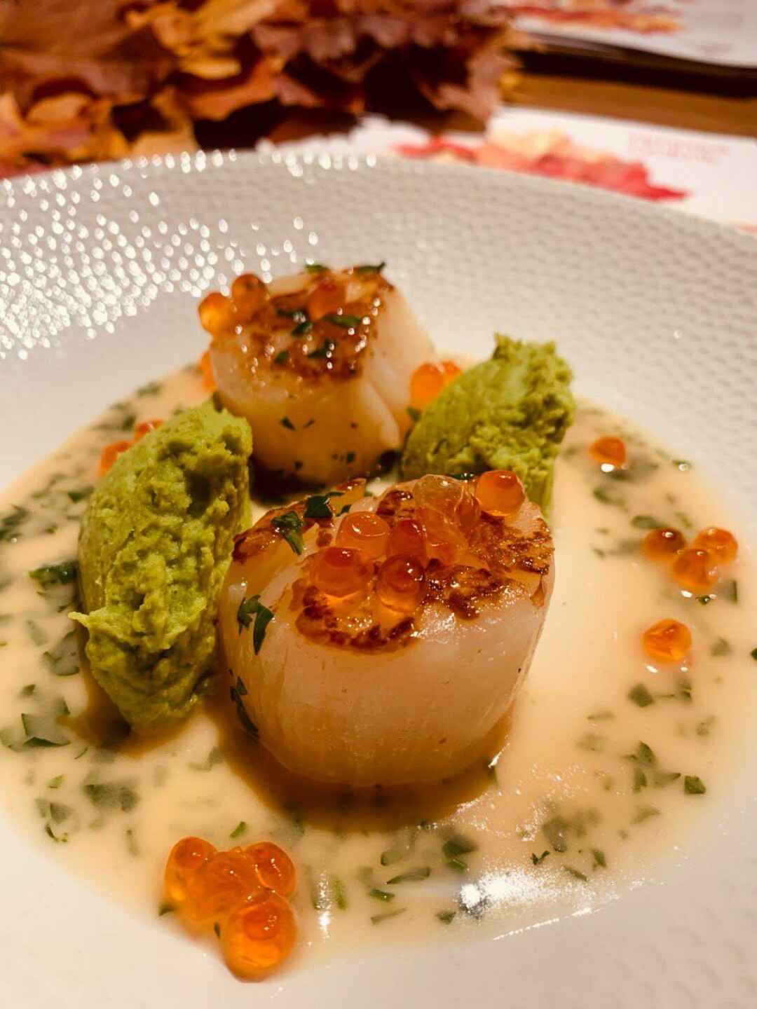 Гребешок из осеннего меню «Улитки»