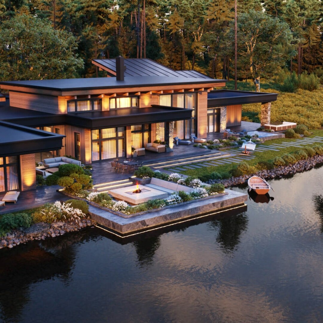 Проект «Дом в стиле Райта» под Петербургом