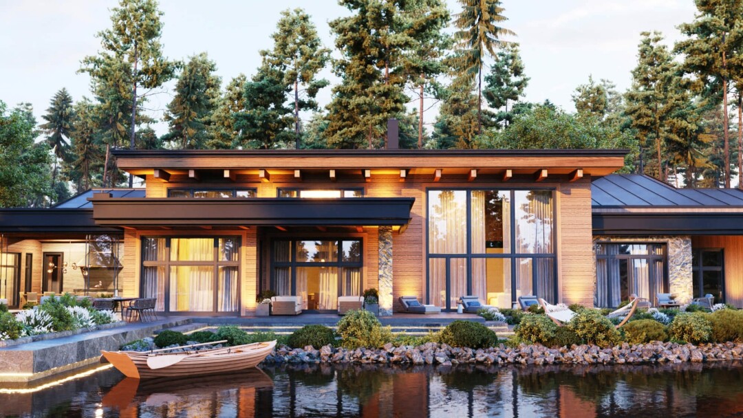 Проект «Дом в стиле Райта» под Петербургом