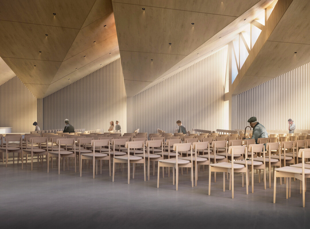 Интерьер церкви Евангельских христиан в Парголово