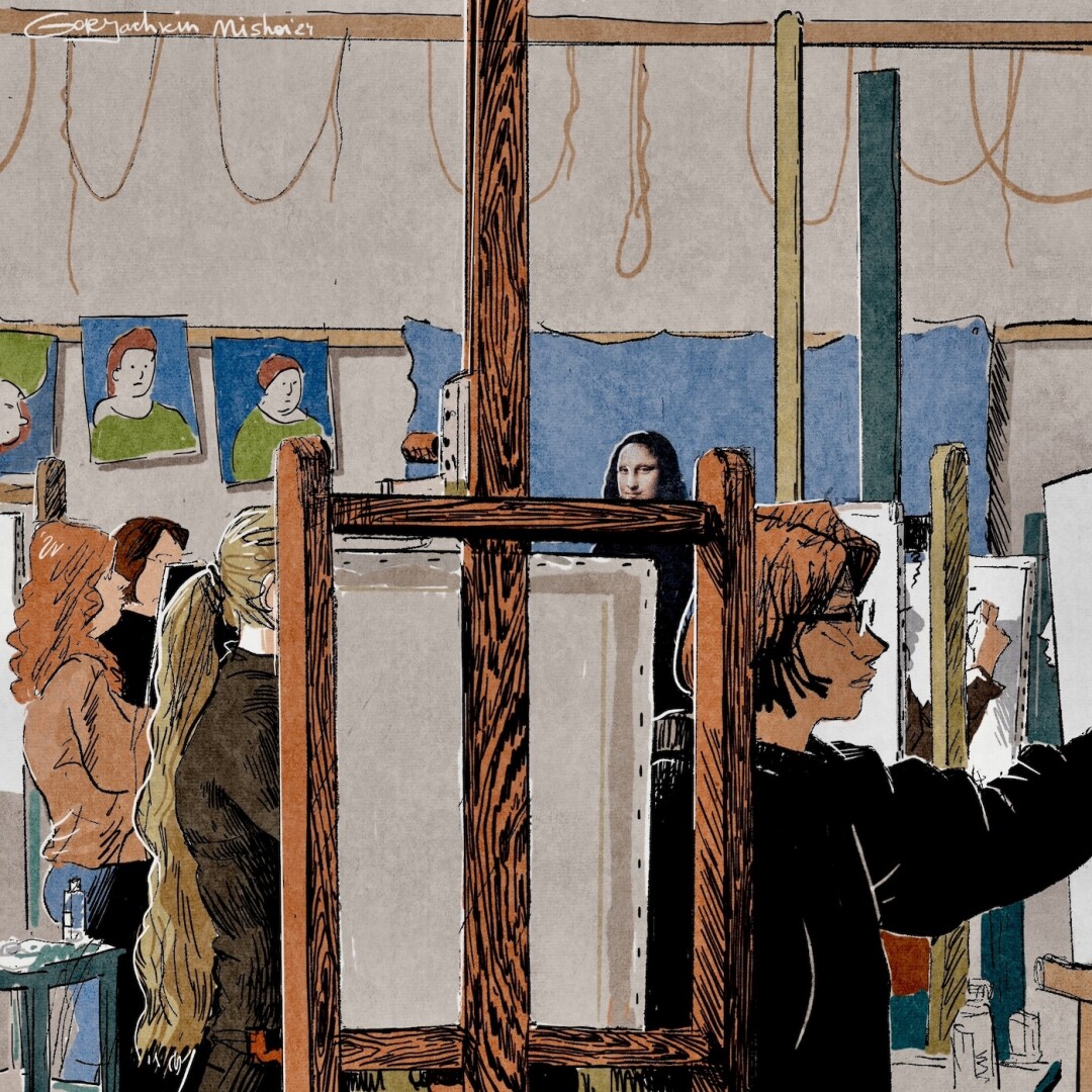 Работа Михаила Горячкина, выполненная на планшете