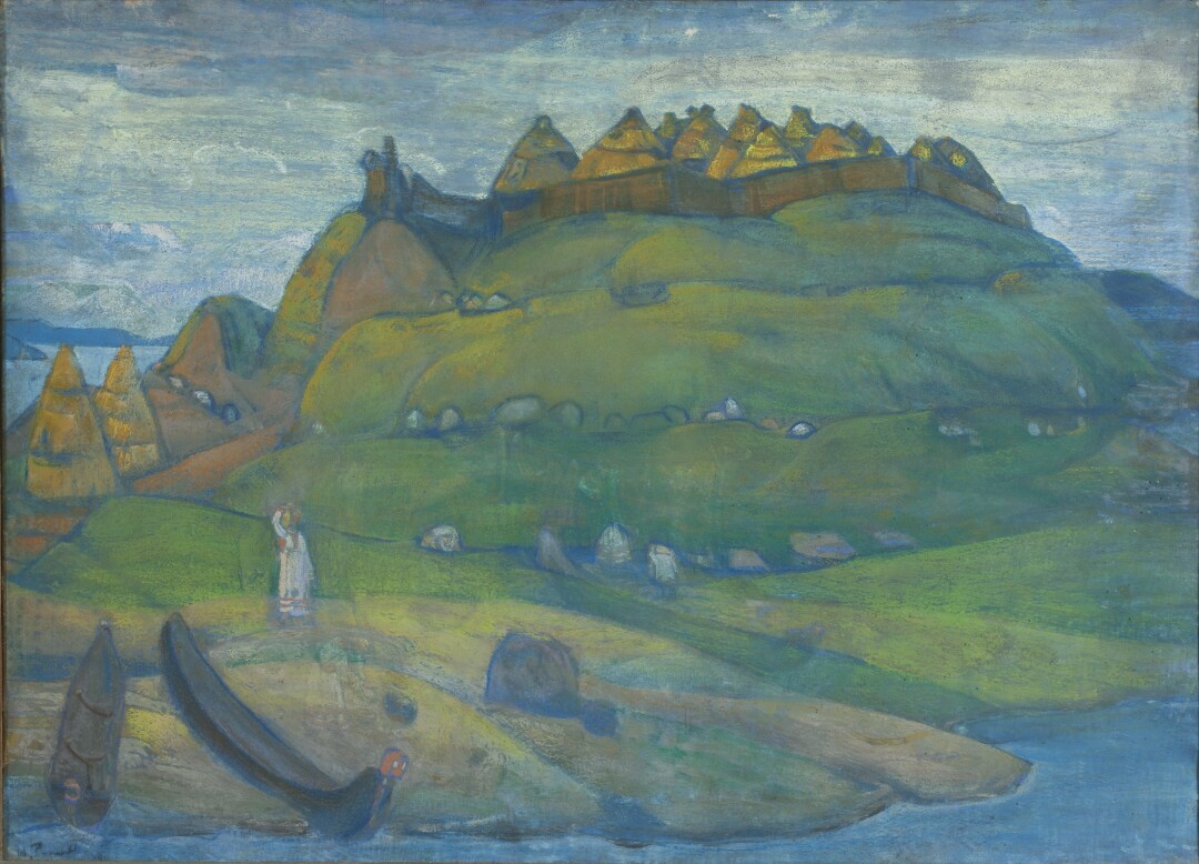 Николай Рерих, "Древний город", начало XX века