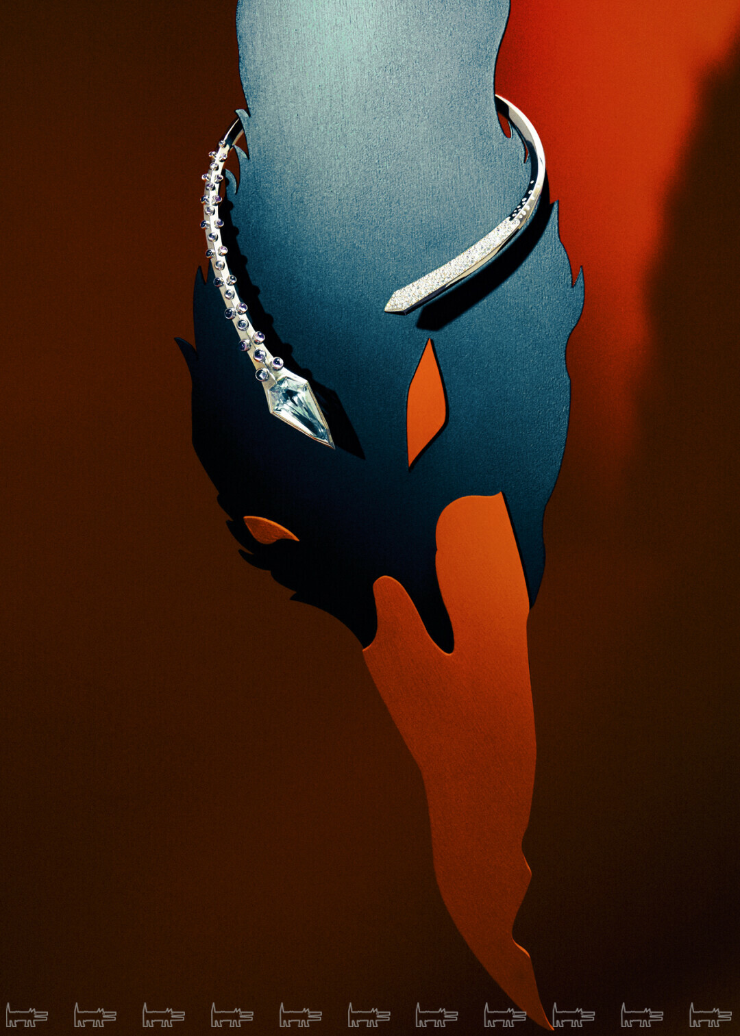 Колье Arrow LETTERS AND STONES