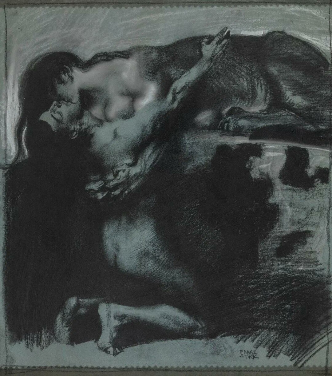 Франц Штук «Поцелуй сфинкса». около 1895 года
