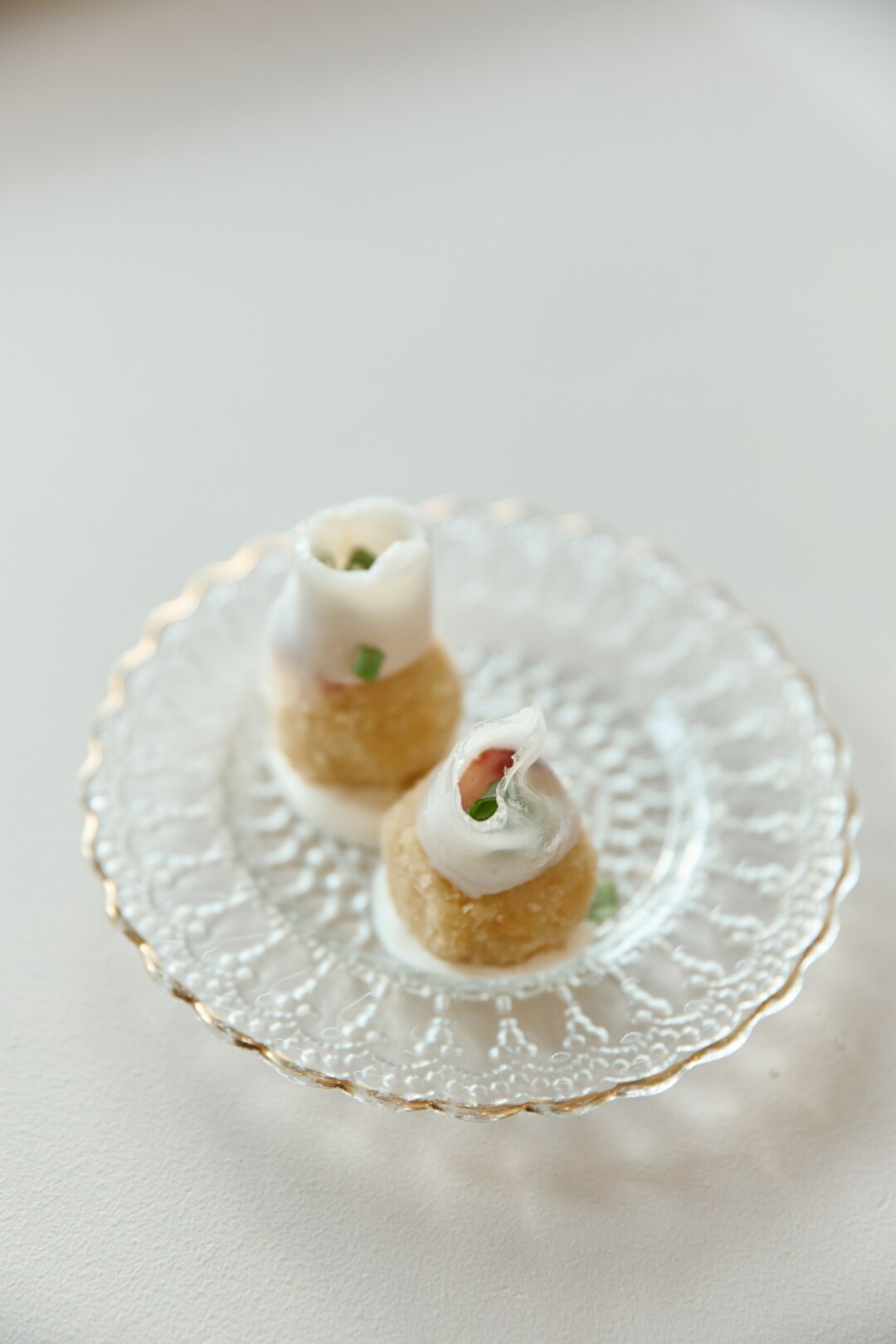 Картофельные крокеты, костный мозг, сало