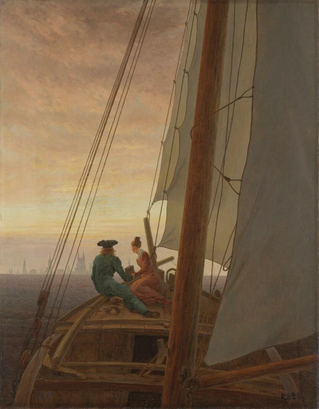 Каспар Давид Фридрих «На паруснике»,1818–1819
