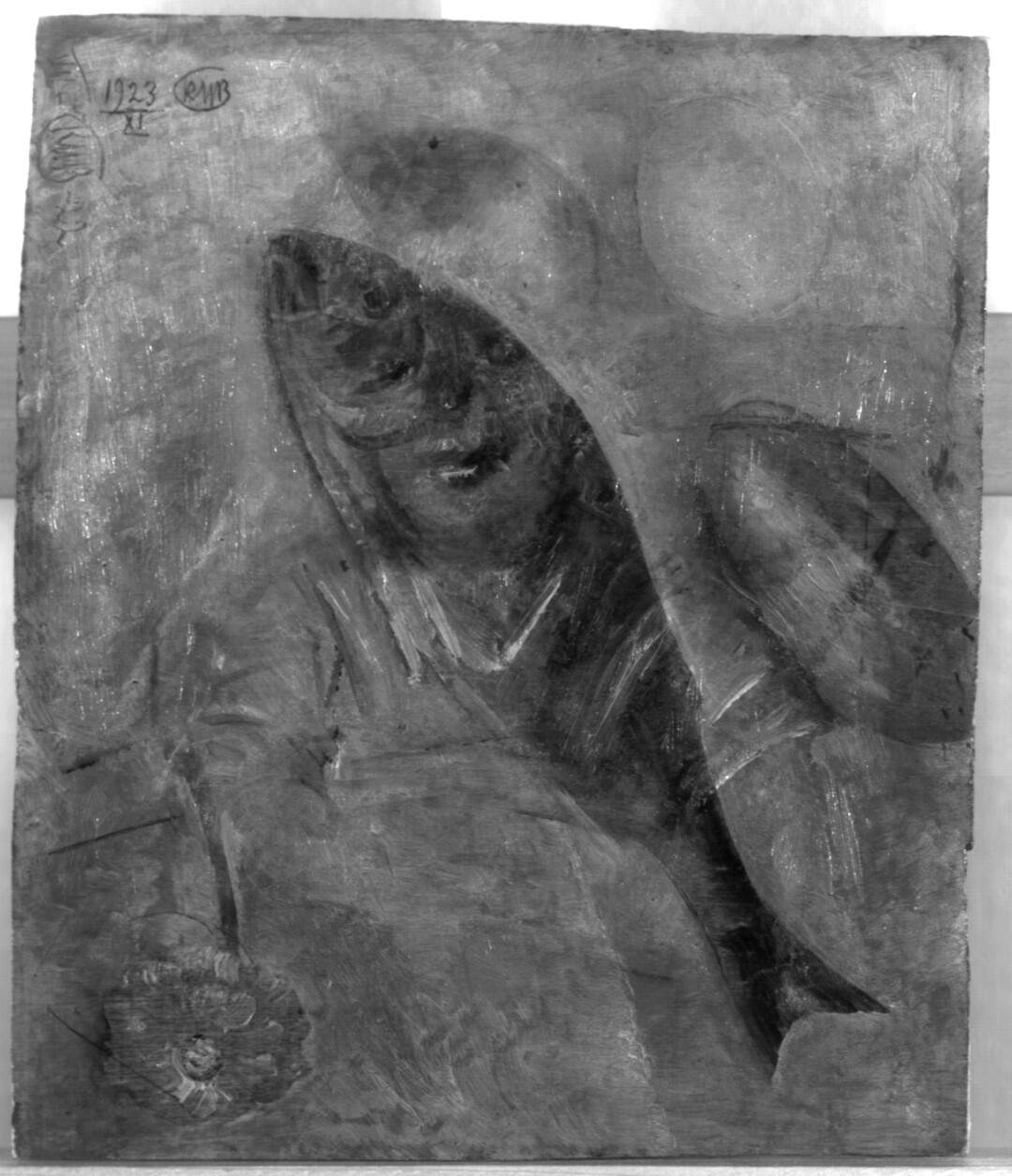 Результаты рентгеновского исследования. Натюрморт с рыбой. 1923 год