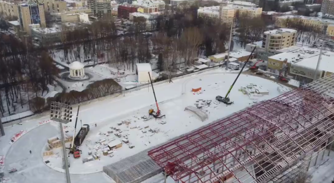 Работы по реконструкции стадиона «Юность»