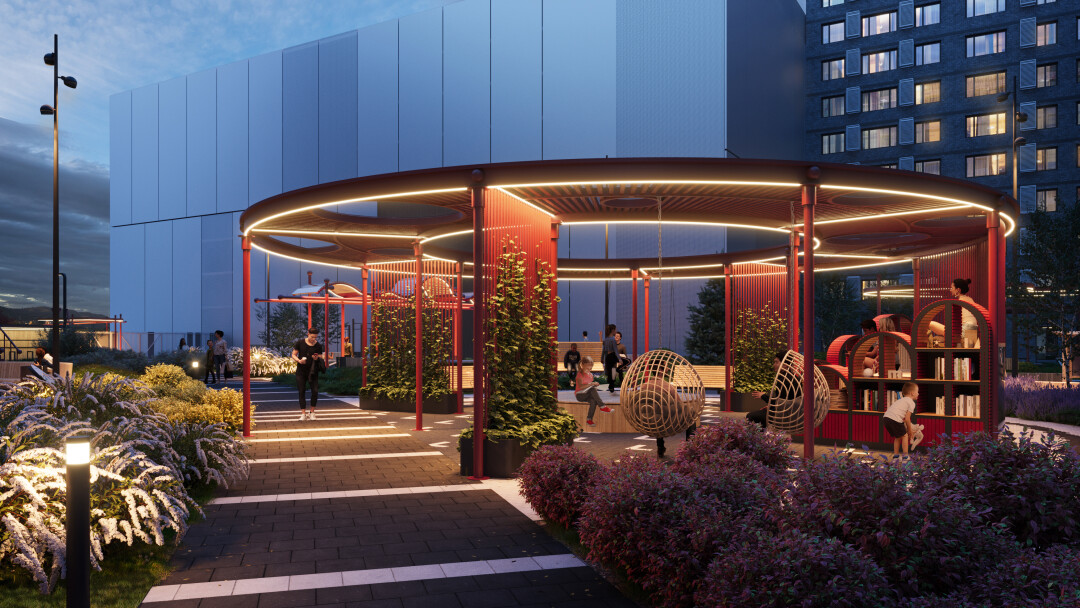 Двор «Жоан Миро» в ЖК «Юнион» ребята из бюро «Архдвор» спроектировали в товариществе с нейросетями. Тюмень в восторге!