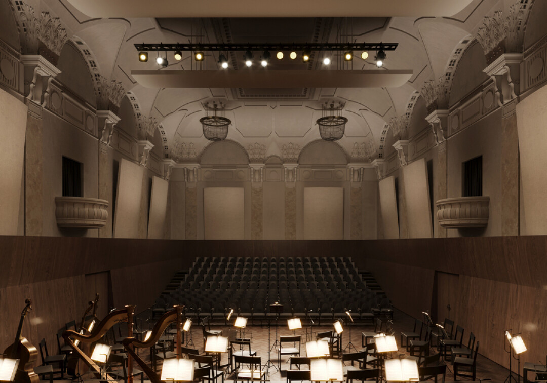 Будущий интерьер Дома Радио. Первая студия, 2 этаж