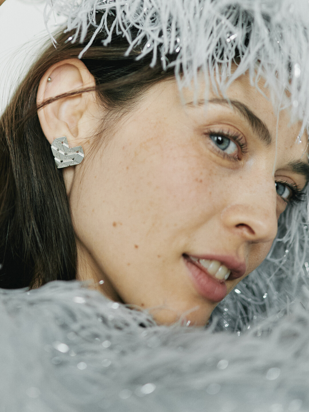 Пусеты «Сердце» из Змейки Рубика, 8900 рублей