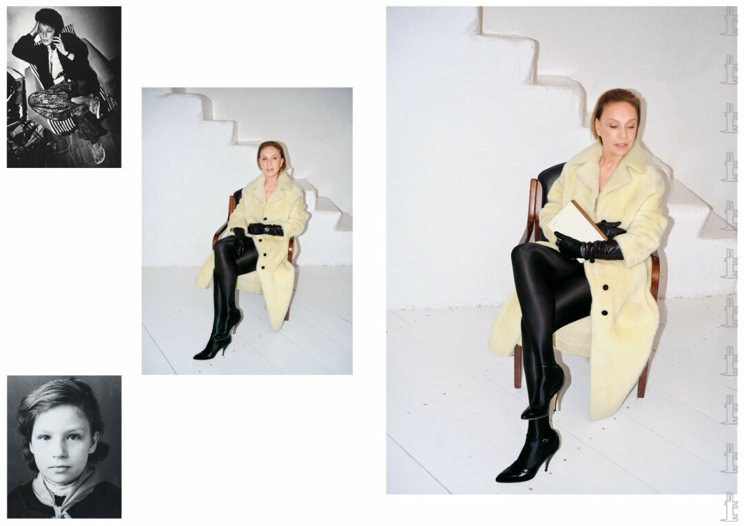 На Алене: серьги MERCURY, шуба JIL SANDER (Babochka), туфли OLD CELINE