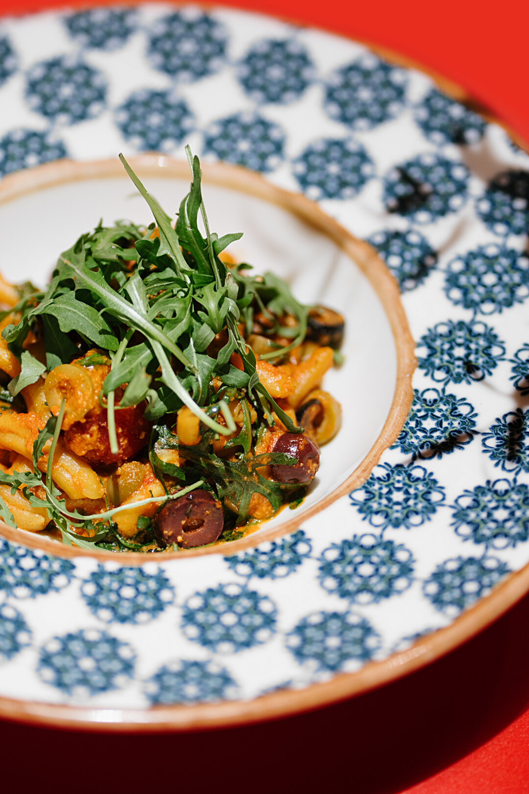 Овощные спагетти с вешенками