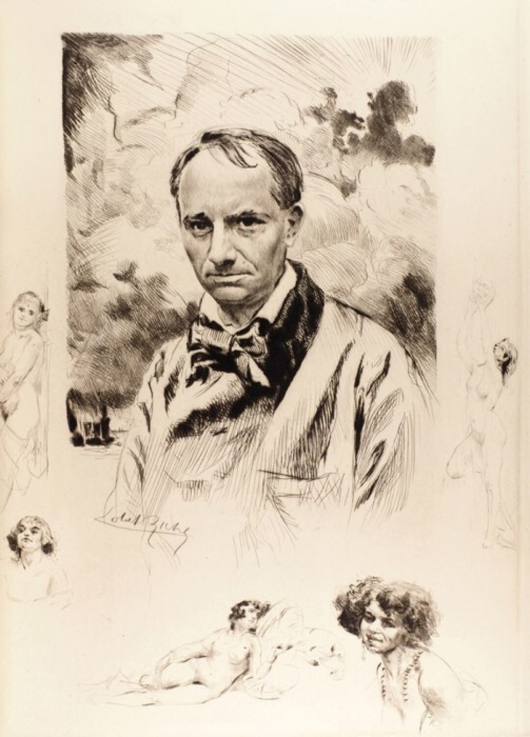 Шарль Бодлер. "Цветы зла" / с 42 оригинальными офортами Лобеля-Рише, 1923 год