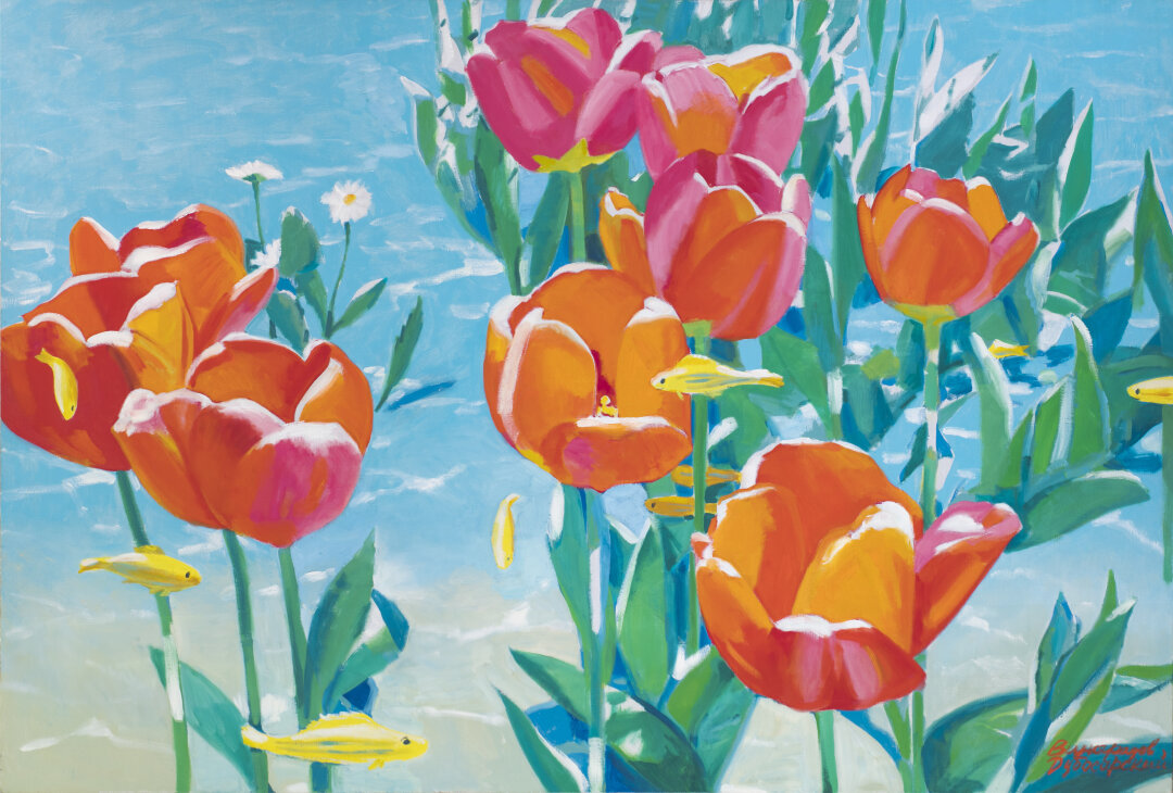 Александр Виноградов, Владимир Дубосарский, "Тюльпаны и рыбки", 2006 год