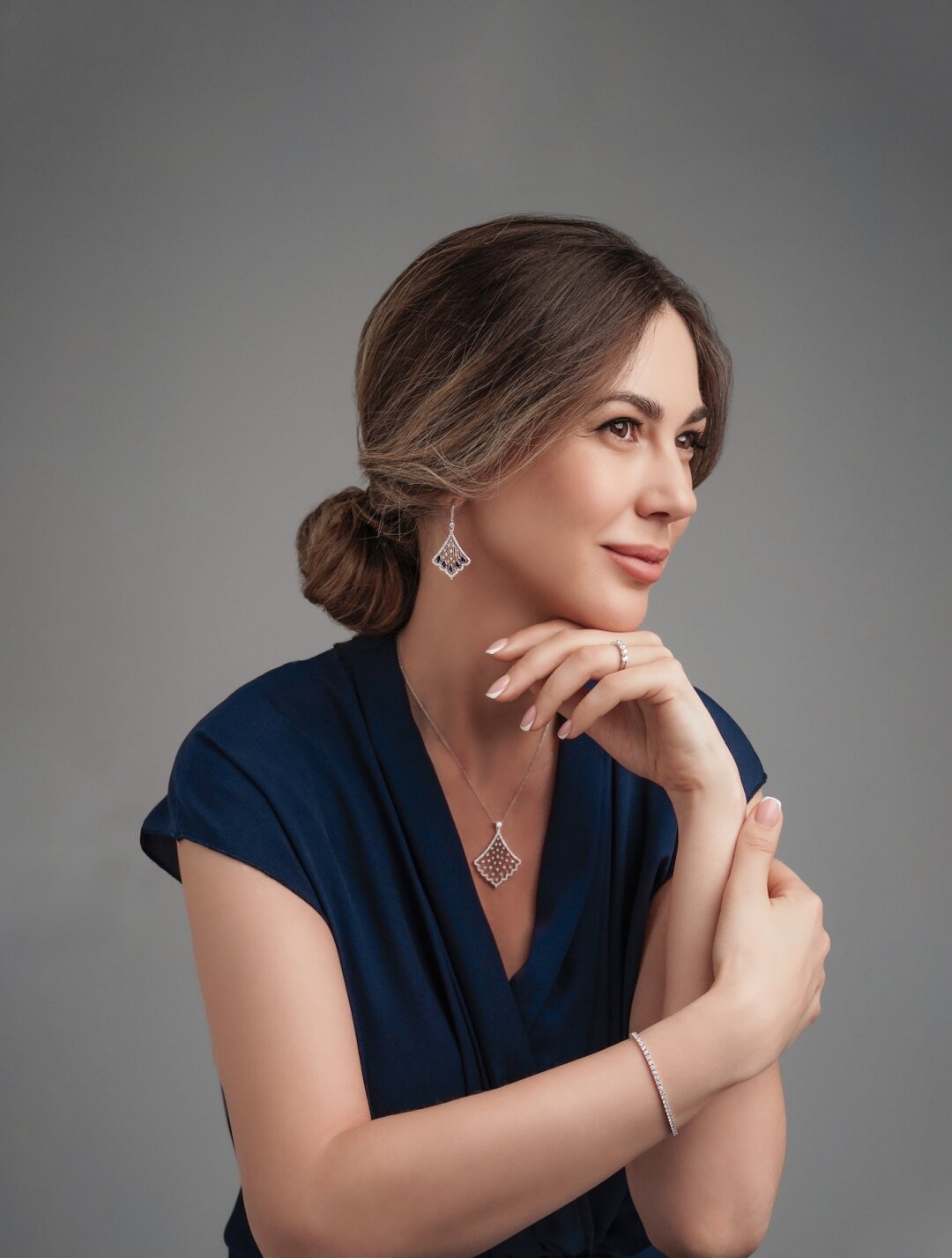 Серьги, кулон MERCURY, коллекция Miss Russia