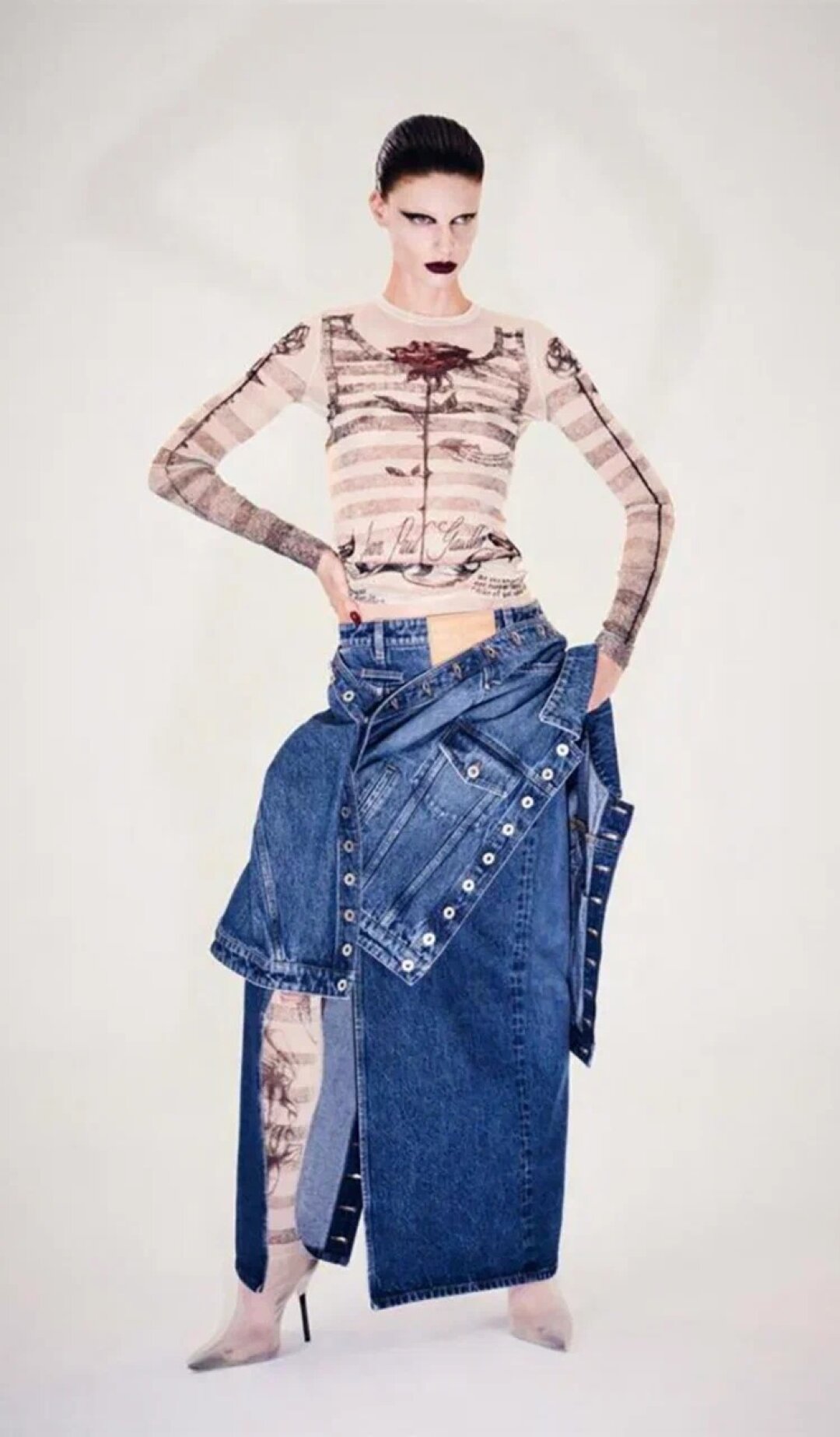 Оригами из денима Jean Paul Gaultier