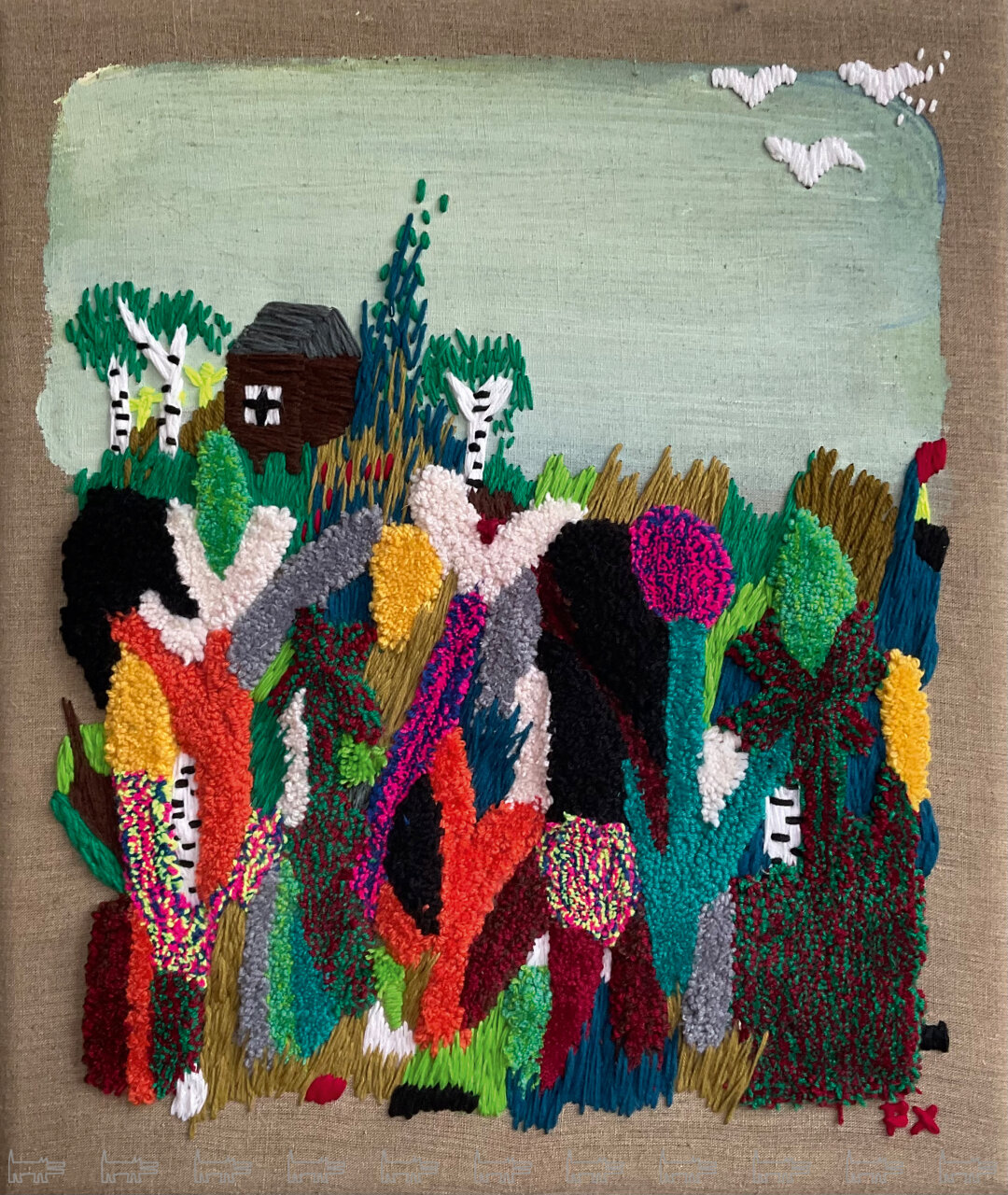 Рома Peeks. «Дом». Вышивка. 2022