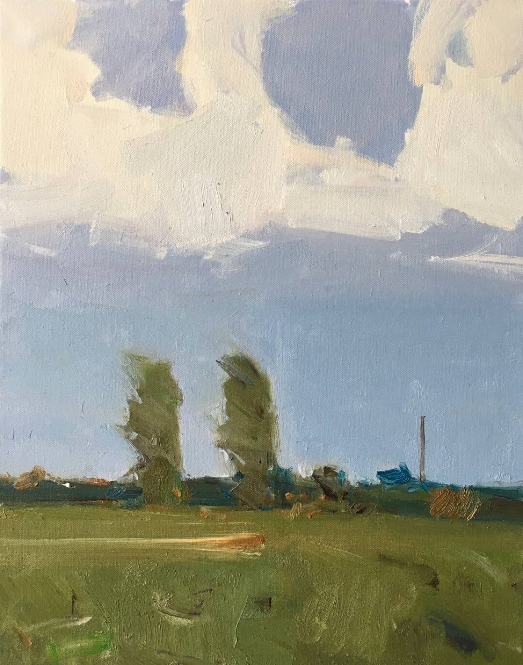 «Ветреный день». Холст, масло. 70х50. 2021
