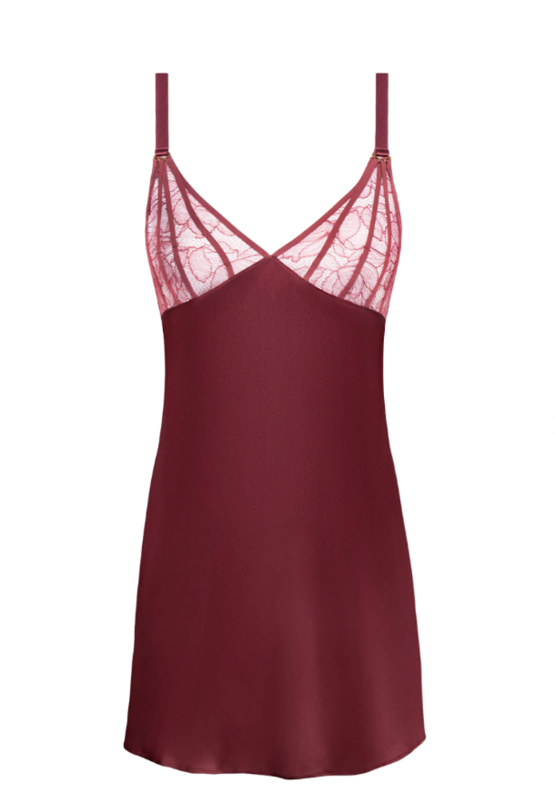 Шелковая ночная сорочка с кружевом Chantelle, Эстель Адони