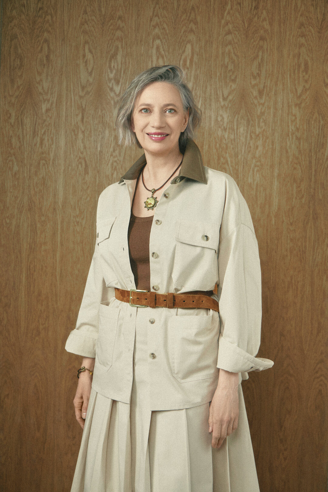 Куртка, юбка и топ BRUSNIKA, сапоги ZARA