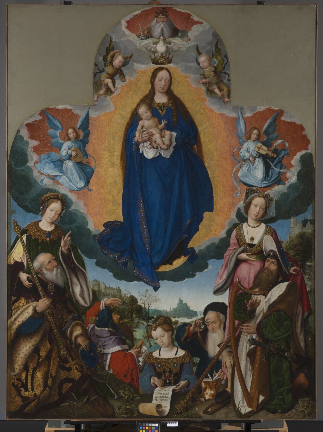 Ян Провост. Мадонна во Славе. Нидерланды. 1524 год. Холст; масло. Картина после реставрации. Общий вид. Государственный Эрмитаж.