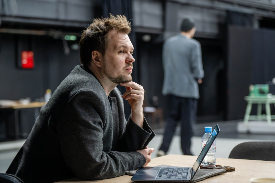 Никита Кобелев на репетиции