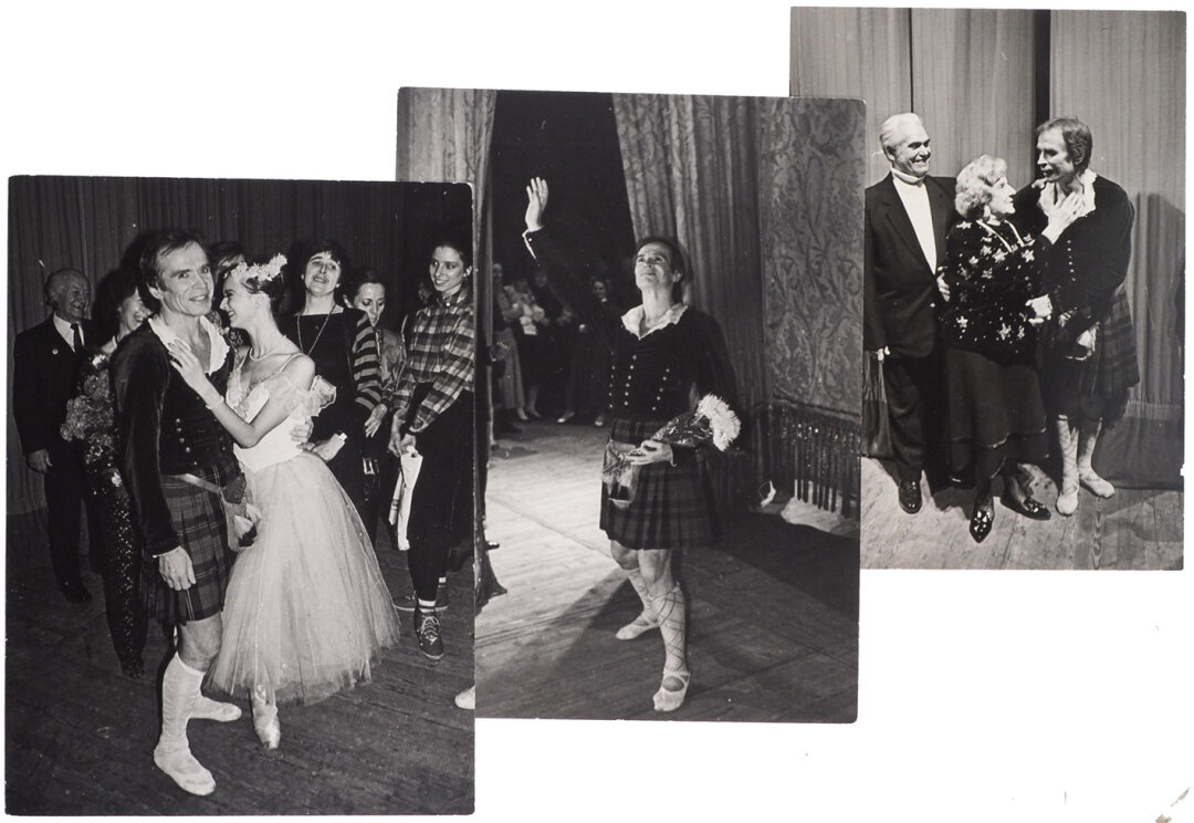 Подборка из семи фотографий Рудольфа Нуреева во время первого и последнего визита в СССР, 1989 год