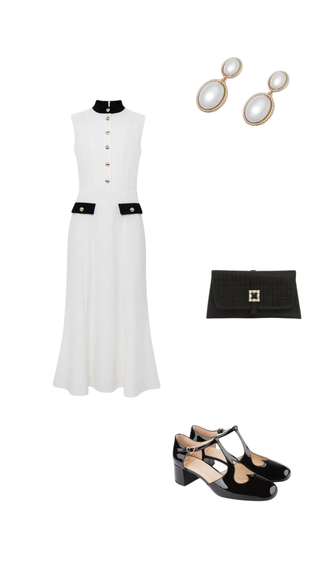 Платье макси LICHI, женские туфли Мэри Джейн EKONIKA х BOTROIS, клатч GIOVANNI FABIANI