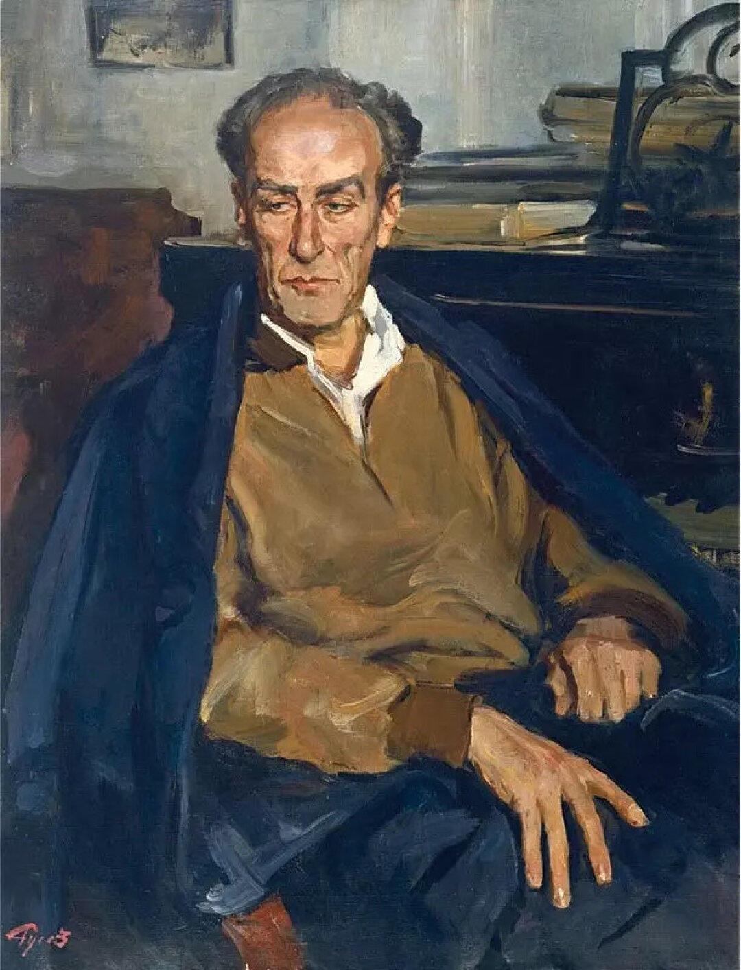 Лев Русов. "Портрет Евгения Мравинского". 1957 год
