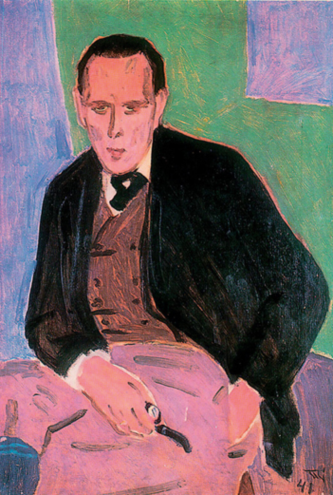 Владимир Гринберг. «Портрет Даниила Хармса». 1941. Холст, масло. 87,5×60 см. Государственный музей истории Санкт-Петербурга