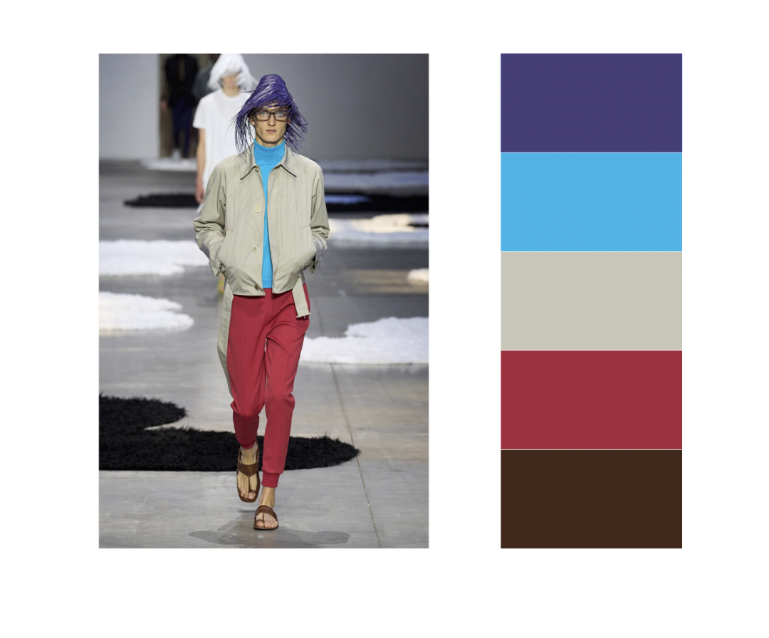 Неоново-голубой + фиолетовый + красный