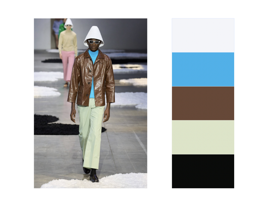 Либо неоново-голубой + ментоловый + шоколадный