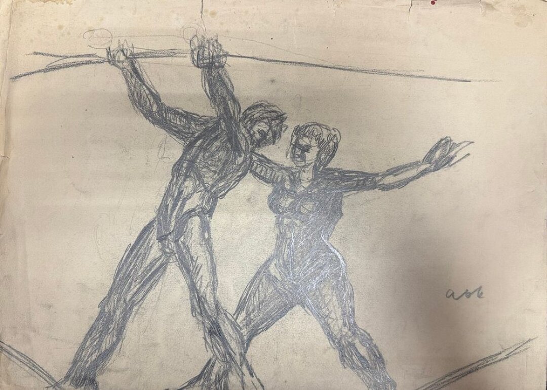 Александр Арефьев, "Канатоходцы", 1966 год (из коллекции Дмитрия Шагина)