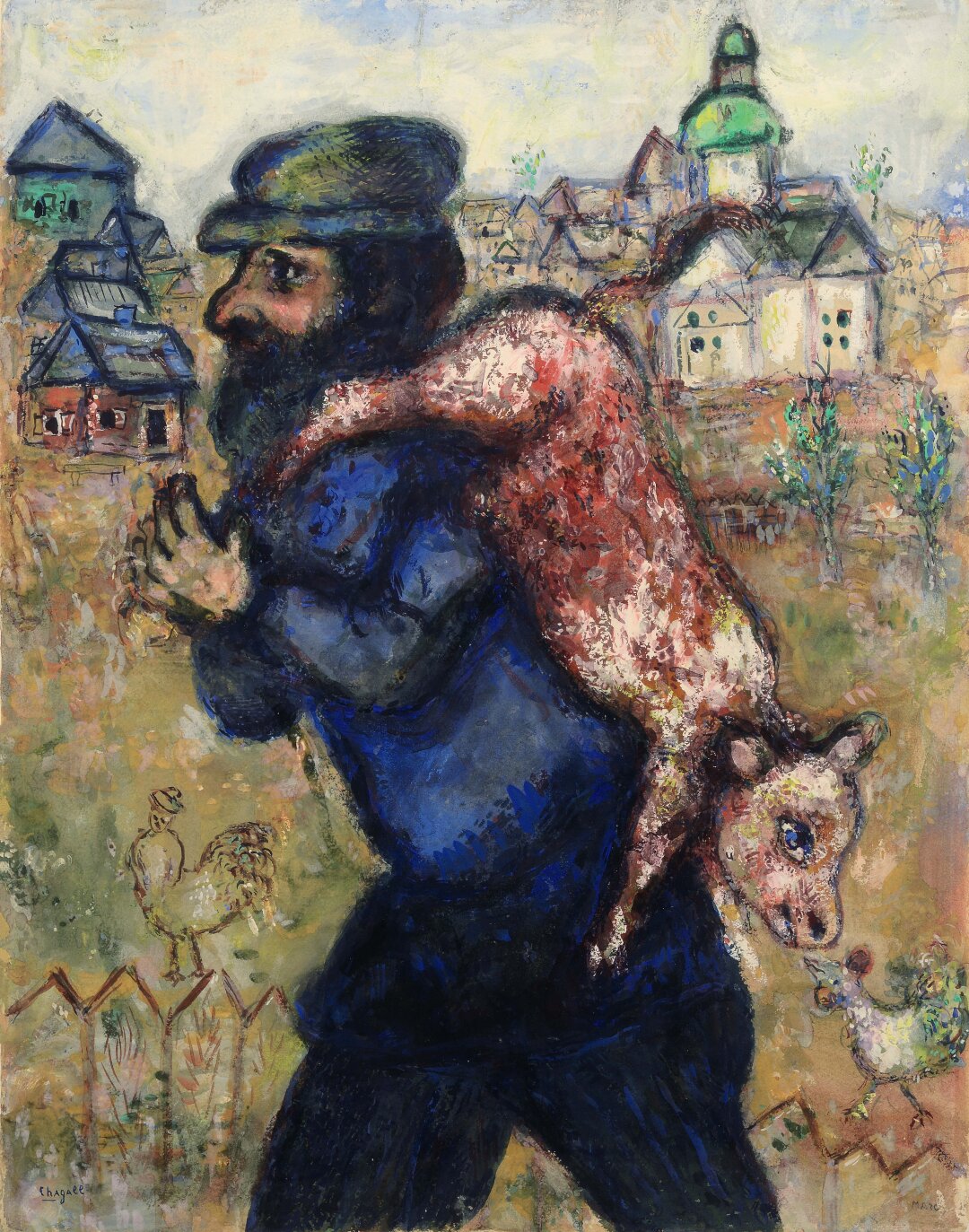 Марк Шагал «Теленок», 1927— 1928.