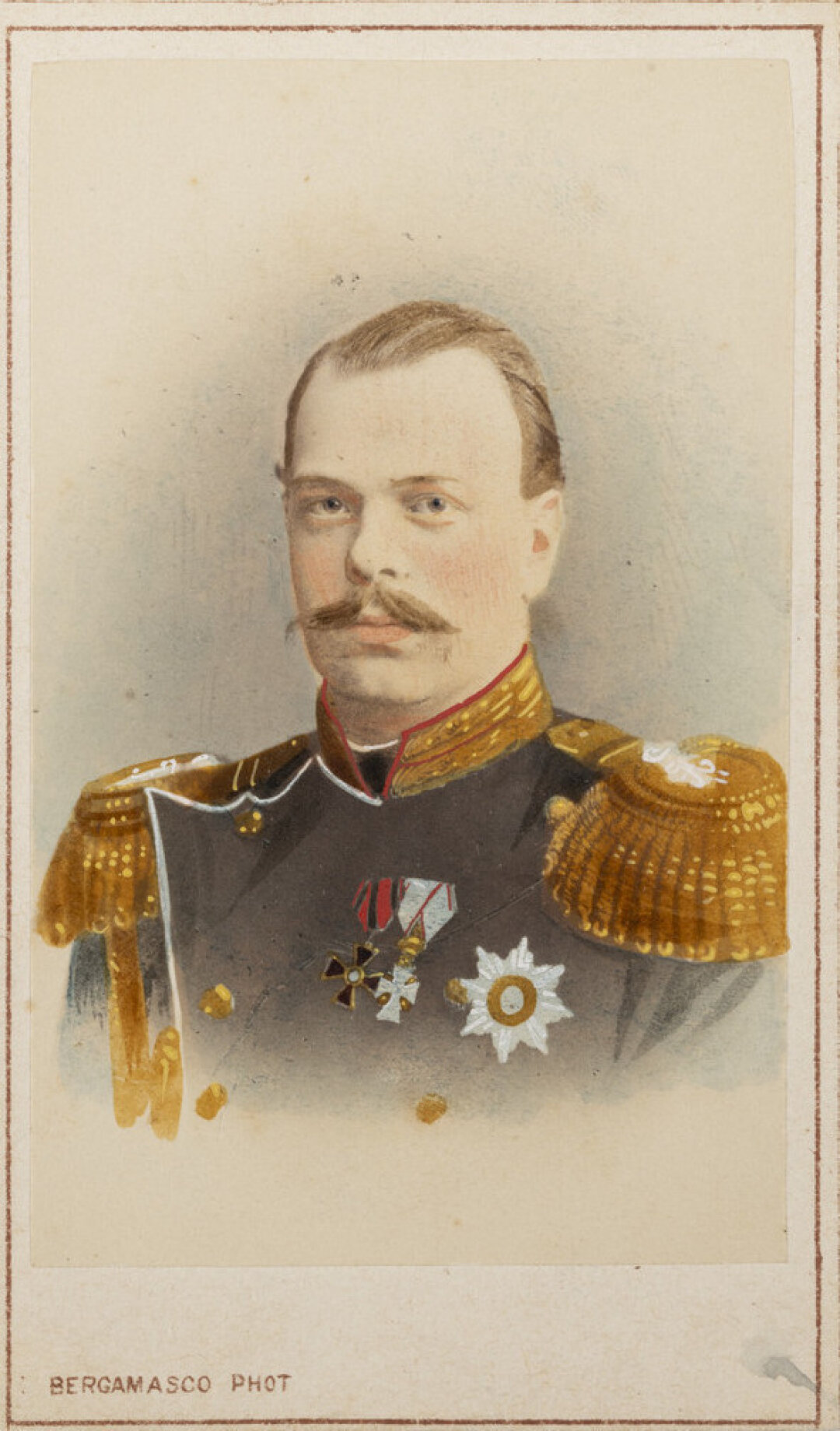 Карл Бергамаско, "Цесаревич Александр Александрович". Альбуминовый отпечаток, начало 1870-х годов