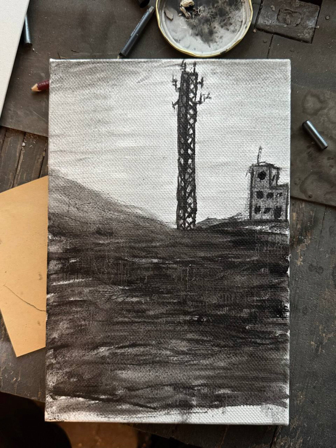 Графика «Вид из окна поезда»