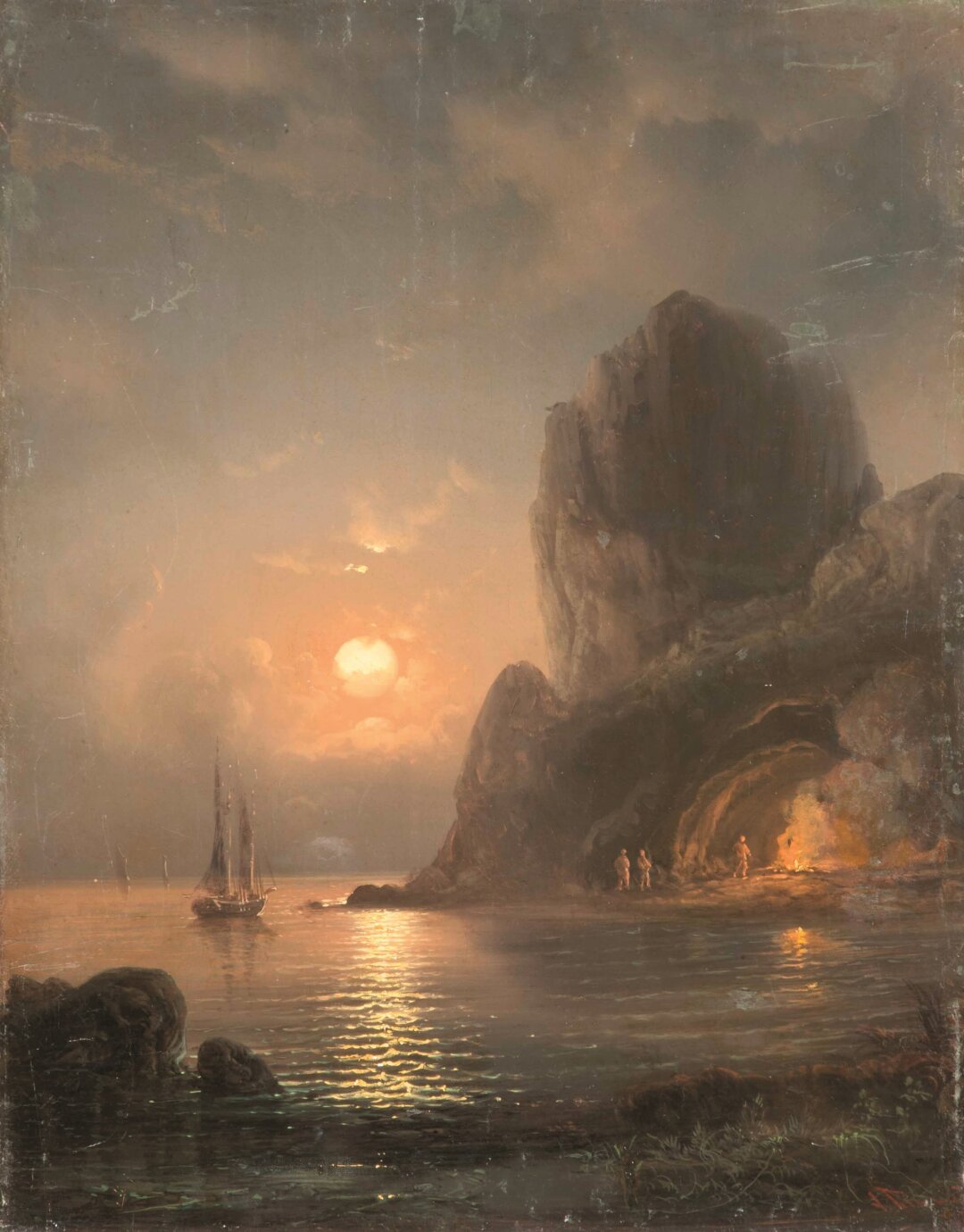 А. Боголюбов. Лунная ночь на море. 1874
