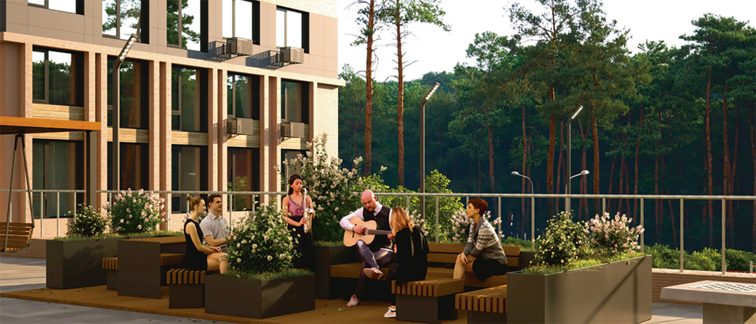 Придомовая территория ЖК «Лесная симфония»