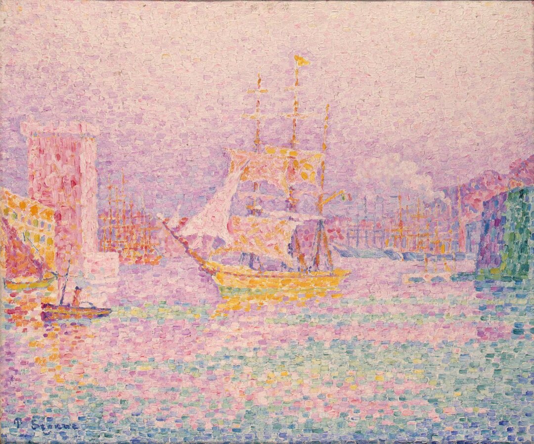 Поль Синьяк. Гавань в Марселе. 1907