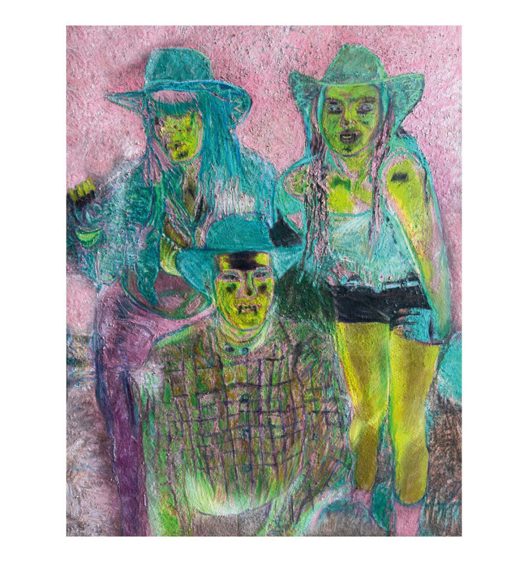 Юлия Мортис. Wild honey. Флис, воск,масляная пастель