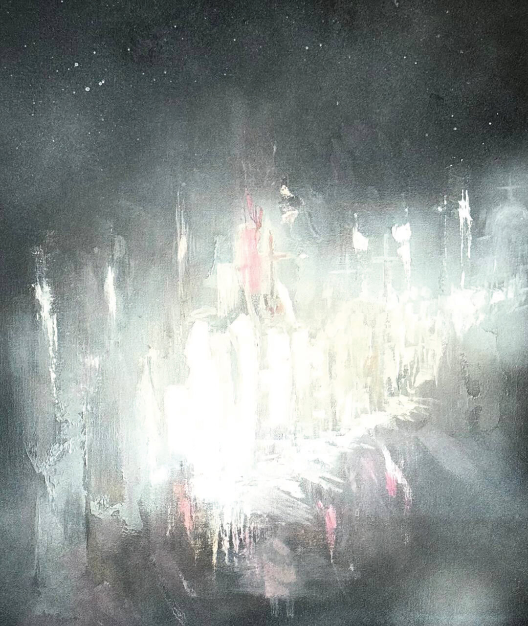 Варя Семак. Без названия, холст, масло, уголь.