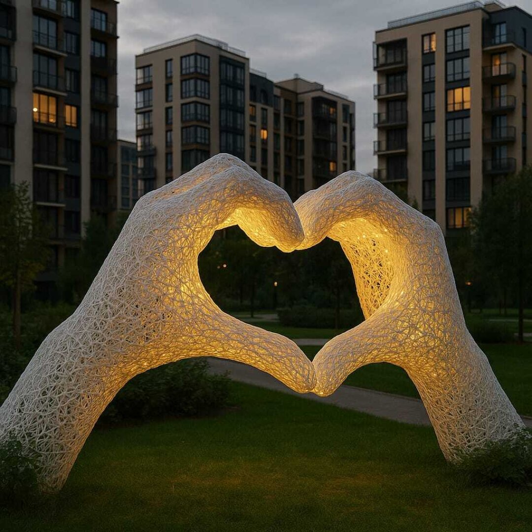 Арт-объект »Любовь в наших руках»