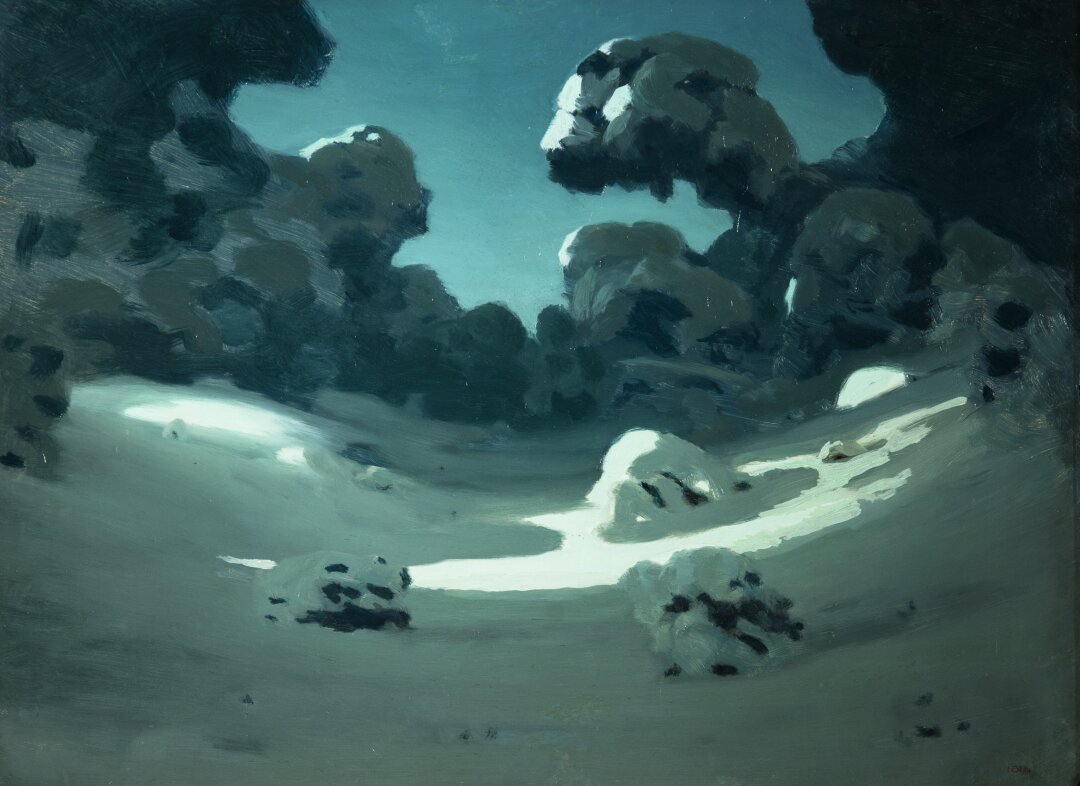 Архип Куинджи. Пятна лунного света в лесу. Зима. 1898 - 1908