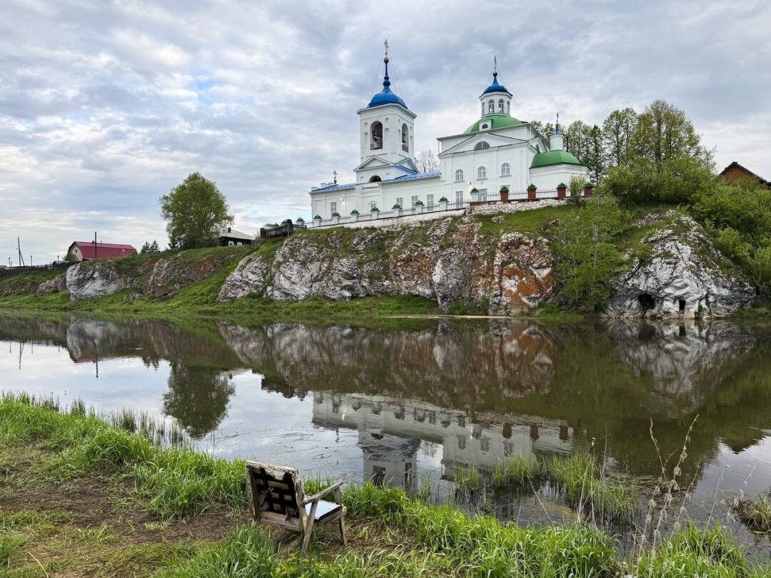 Георгиевская церковь на реке Чусовая, село Слобода Свердловской области