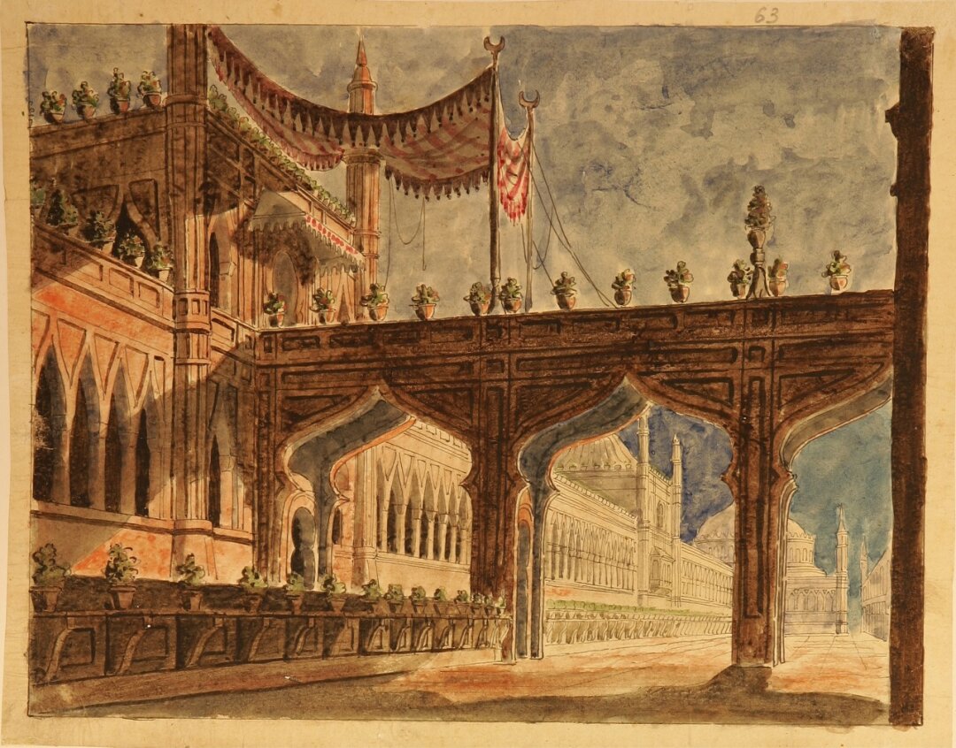 Андрей Роллер. Эскиз декорации к опере «Пират». 1843