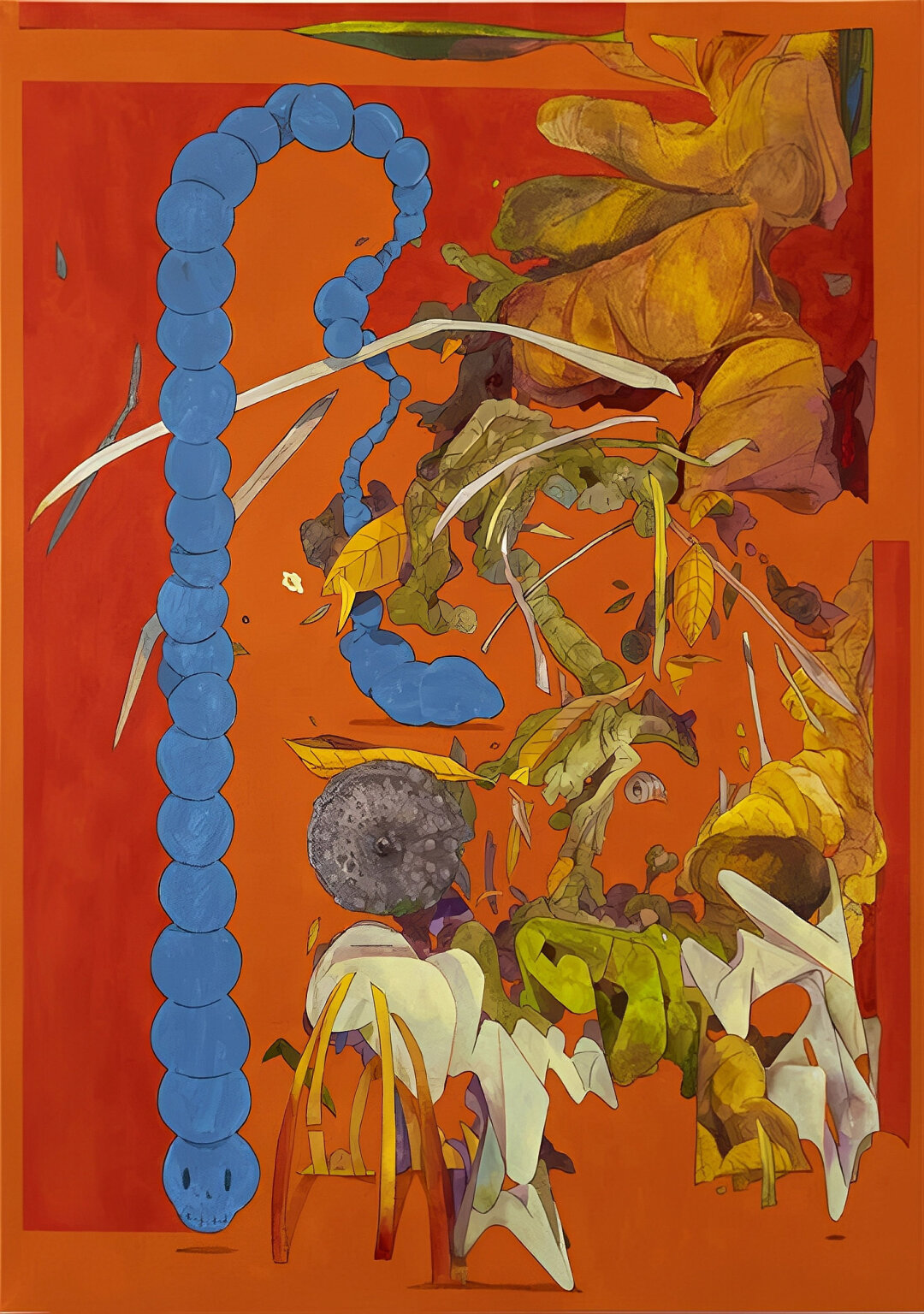 Анатолий Акуе. March Dub. Холст, акрил, масляный карандаш. 150×100 см. 2021