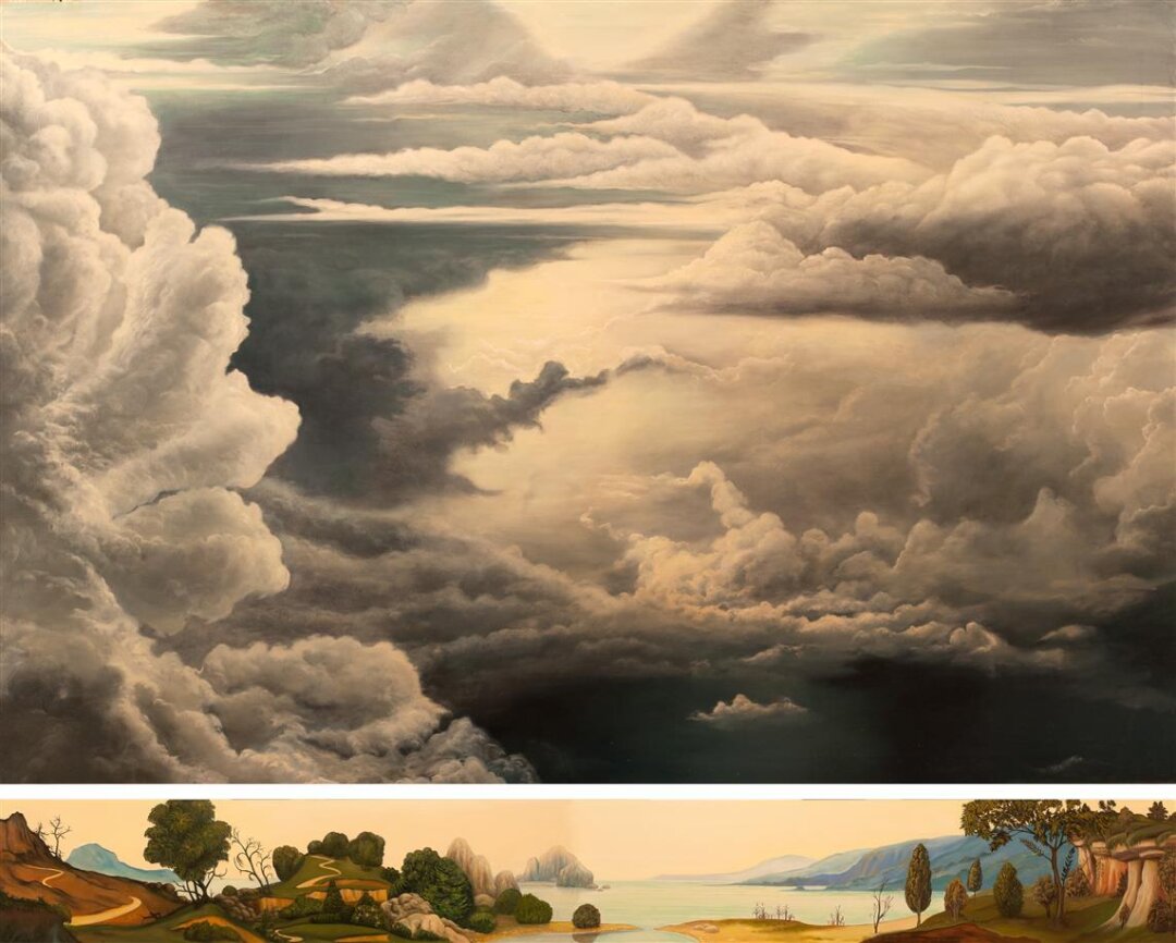 Ольга Тобрелутс. «Небесные ландшафты». Холст, масло, дерево, левкас. 2016